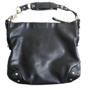 Coach 10616 Black leather Carly Large Hobo Bag